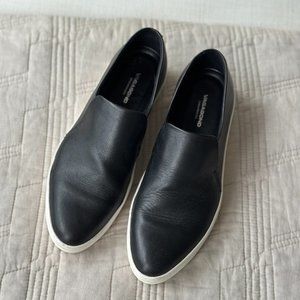 Vegabond Black Leather Slip on Sneaker